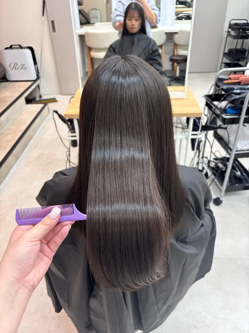 ロング 縮毛矯正 縮毛矯正 トリートメント 𝗆𝗂𝗒𝗎 🐈‍⬛🎀のヘアスタイル