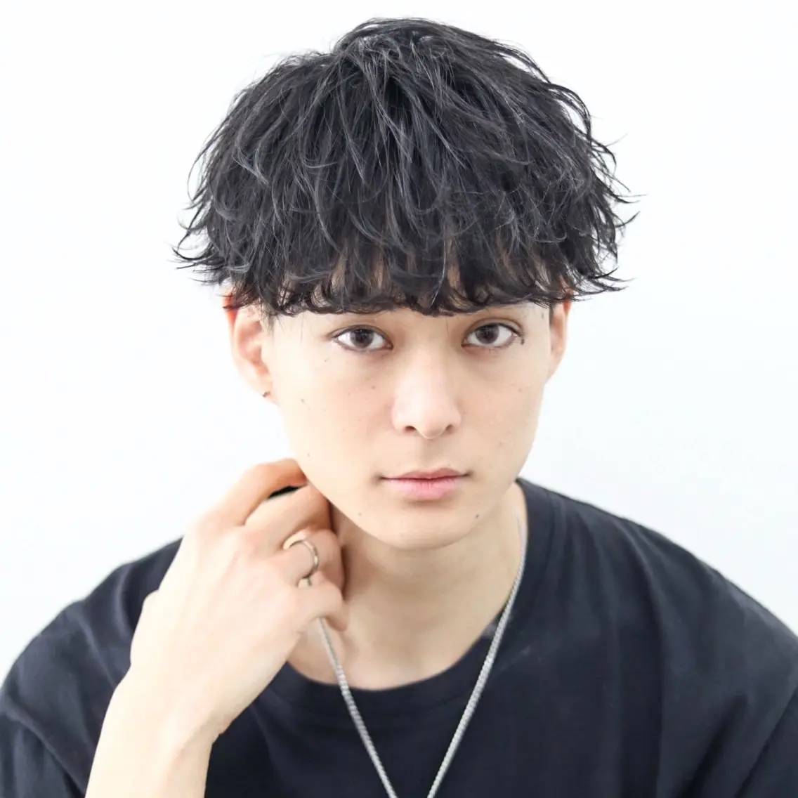 ミディアム カラー パーマ メンズ カット トリートメント ハイトーン/メンズマ ッシュ/KYOHEIのヘアスタイル
