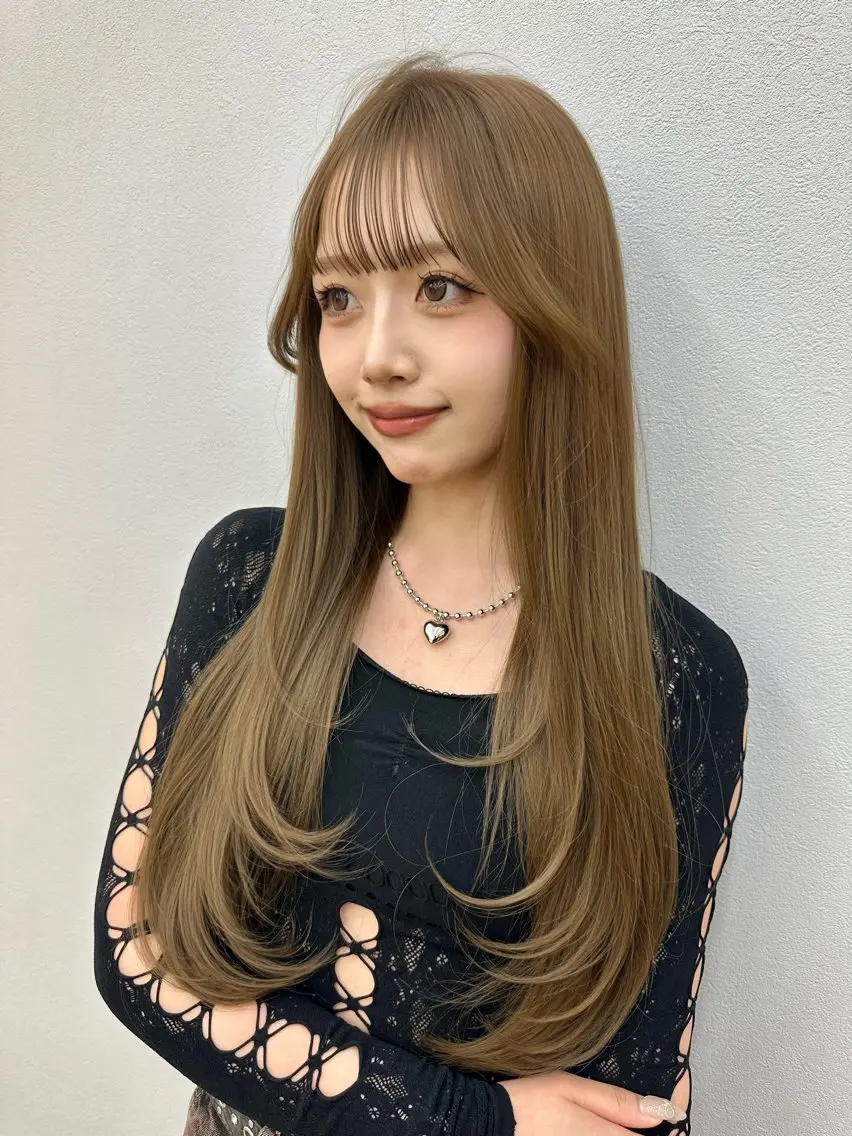 ロング ベージュ/ヘアセット レイヤー/Marinのヘアスタイル