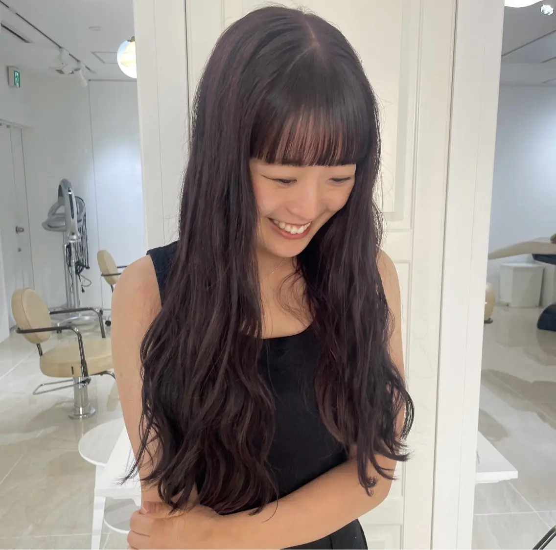 ロング ヘアアレンジ ユウナ ︎︎ MIRRORのマツエク・マツパデザイン