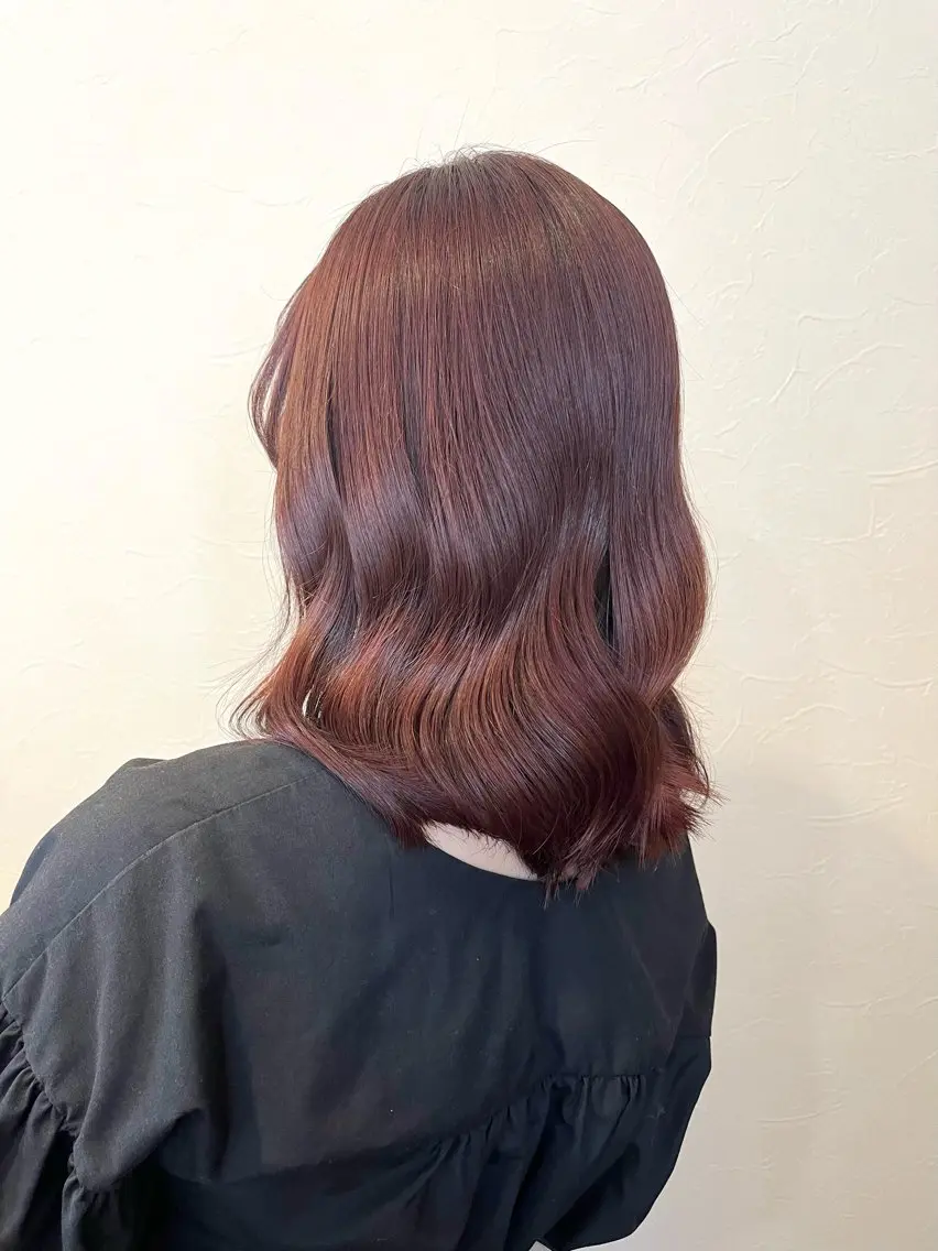 セミロング カラー 🎀OJIMA 🤍ピンクカラー🎀のヘアスタイル
