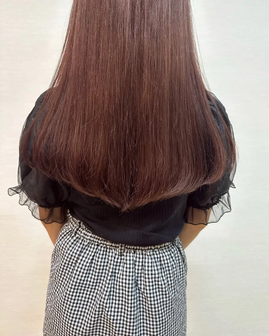 ロング カラー ピンクカラー カット ヘアカラー トリートメント レイヤー/高橋 みく /池下/千種のヘアスタイル