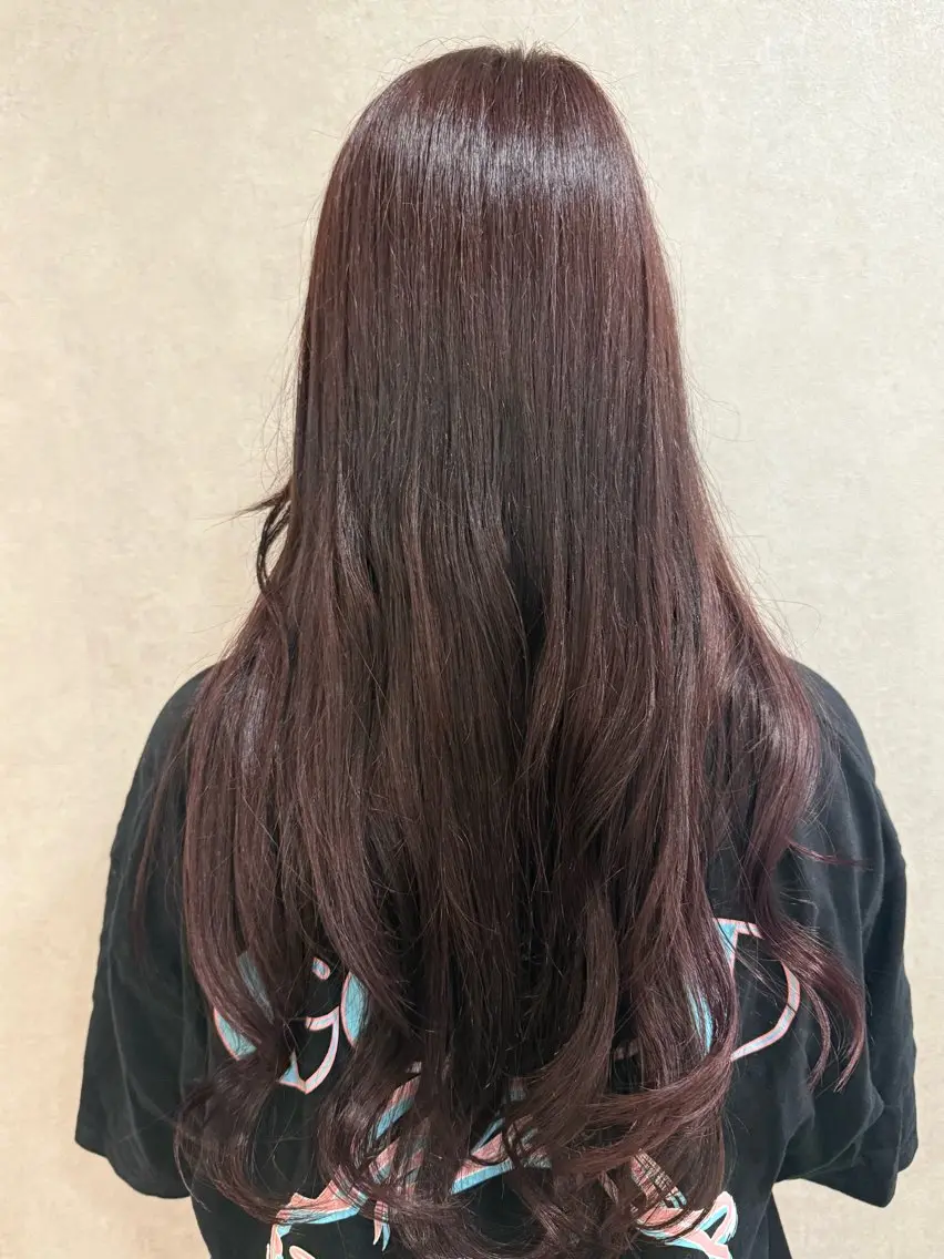 ロング ヘアカラー 木場 麗咲のヘアスタイル