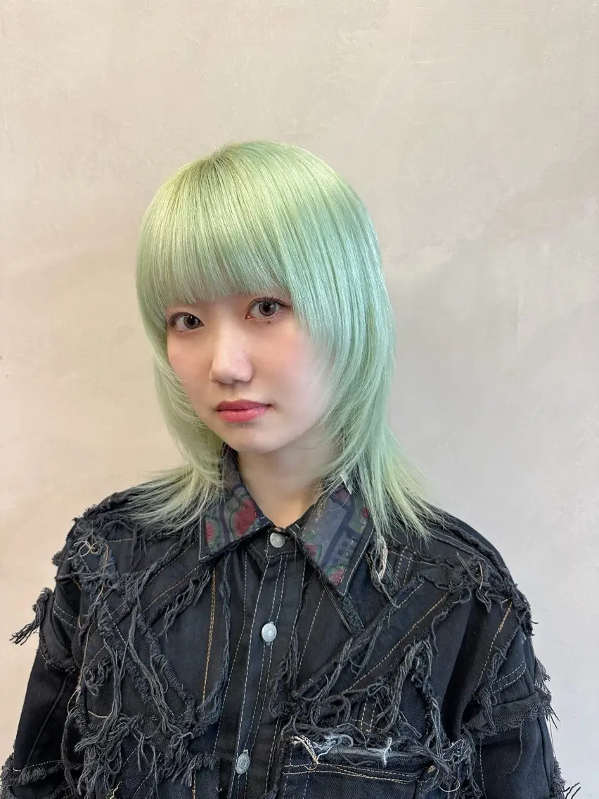ショート カラー ブロンド ミント ヘアカラー 似合わせ特化美容師 梅田/KOUTAのヘアスタイル