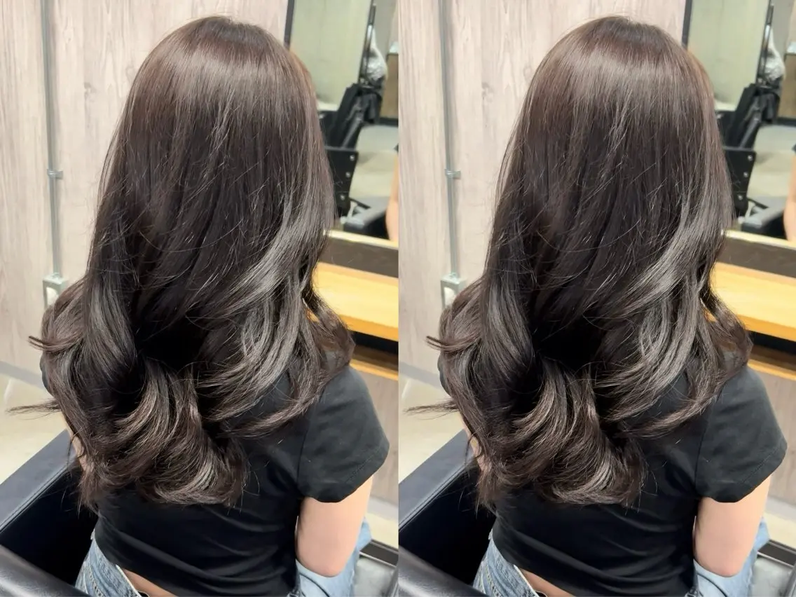 ロング ハイレイヤー レイヤーカット 小顔カット カット ヘアカラー lafit kaede/韓国ヘアのヘアスタイル