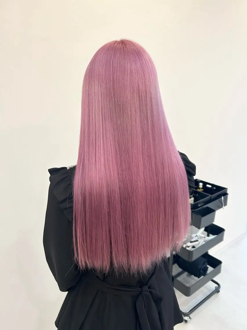 ロング カラー ピンクカラー カット ヘアカラー coeur/ ひなたのヘアスタイル