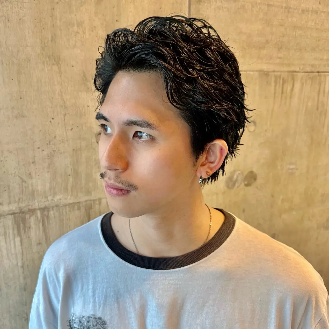 ショート パーマ メンズ メンズパーマ 刈り上げ ショートヘア カット パーマ トリートメント ツイスパ/メンズ パーマ/歩夢のヘアスタイル