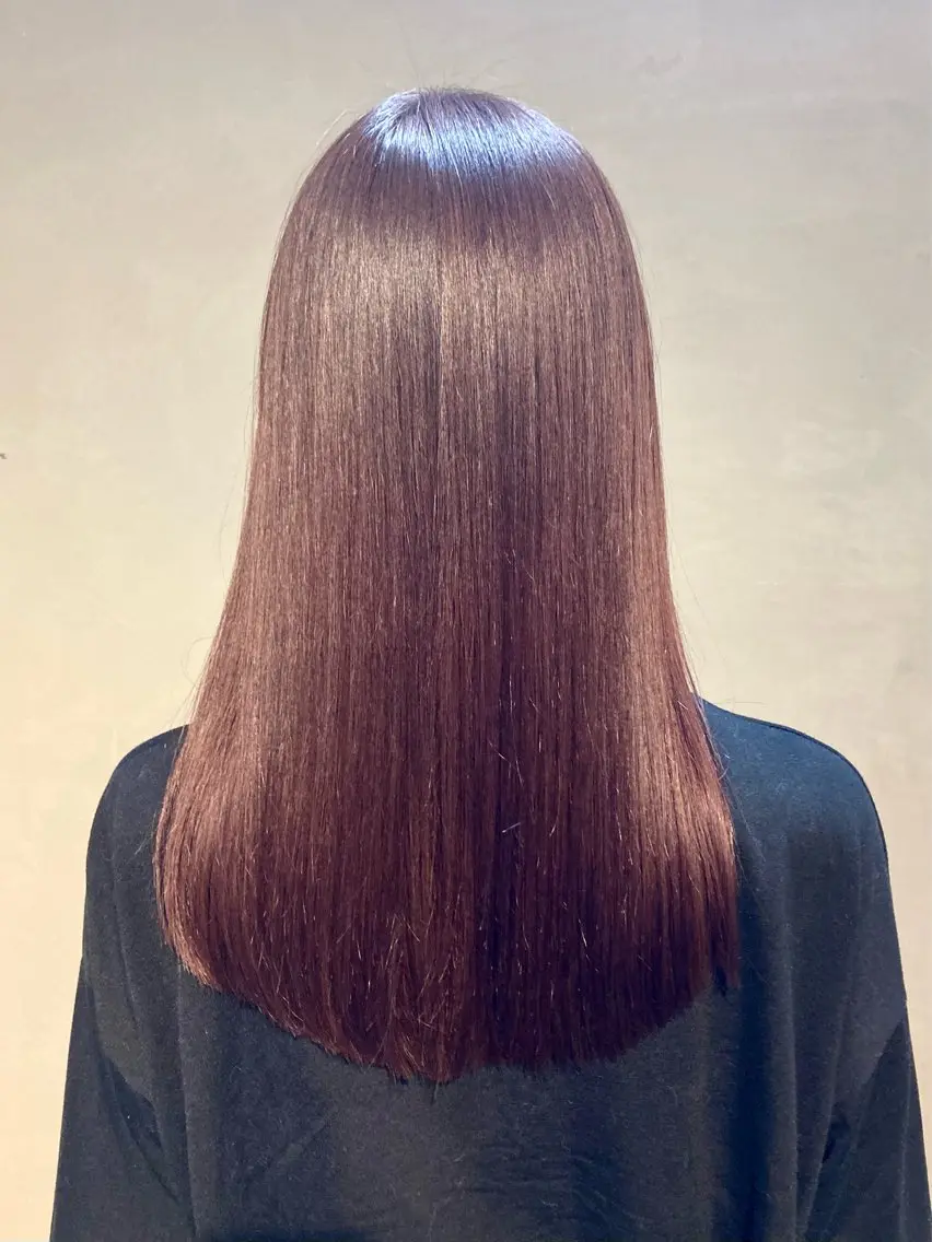 セミロング カラー ラベンダーカラー 石木 美緒奈のヘアスタイル