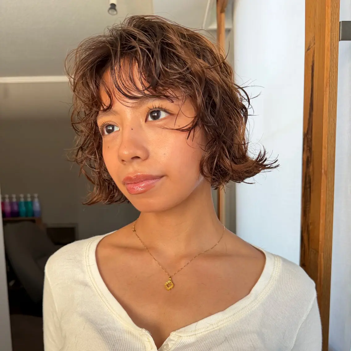 ショート パーマ カット パーマ パーマ/透明感カラー 元町🌱takutoのヘアスタイル