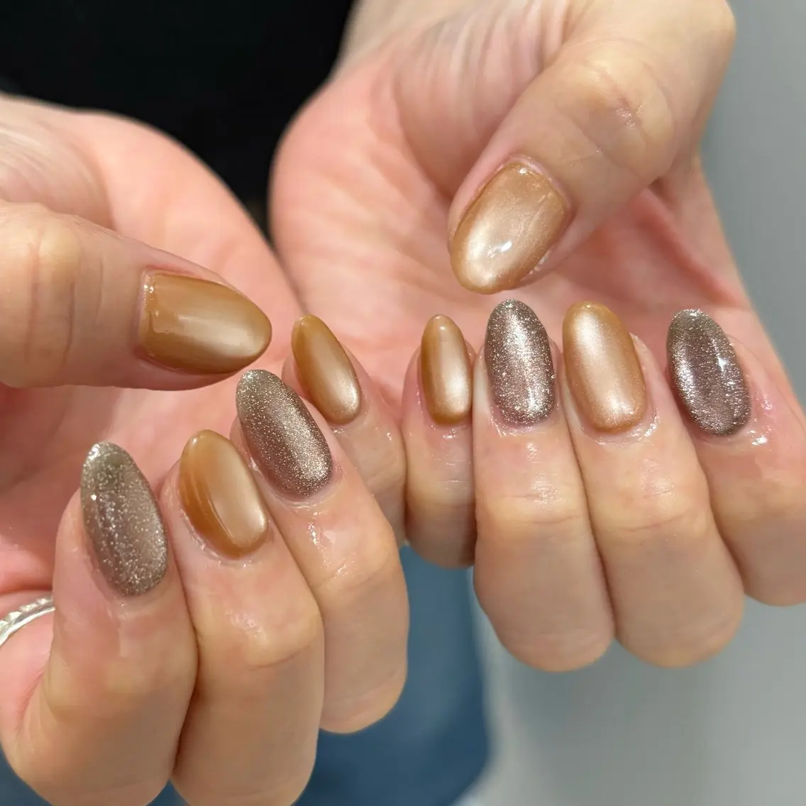 ネイル マグネットネイル メンズネイル ニュアンスネイル ワンカラーネイル シンプルネイル ハンドネイル あいり/ NailLife金山のネイルデザイン