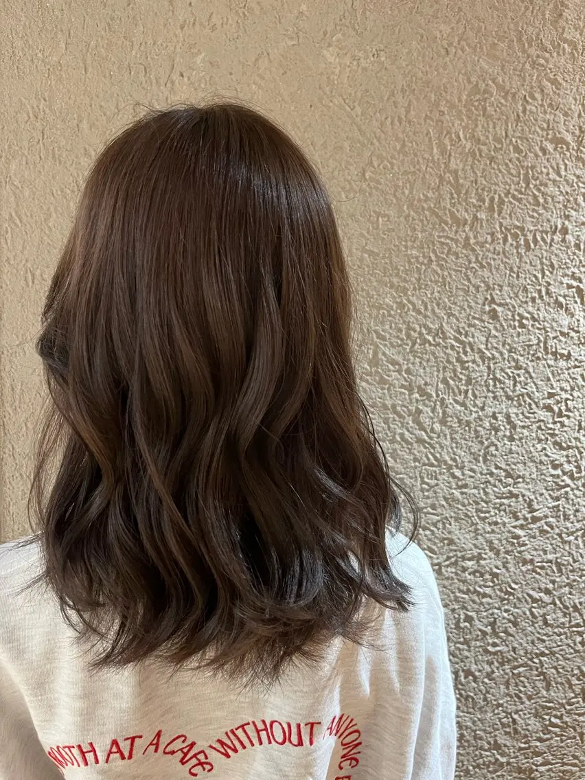 セミロング カラー ヘアアレンジ アッシュ ブルーカラー ブルーアッシュ 透明感カラー/艶髪 🫧ayaneのヘアスタイル