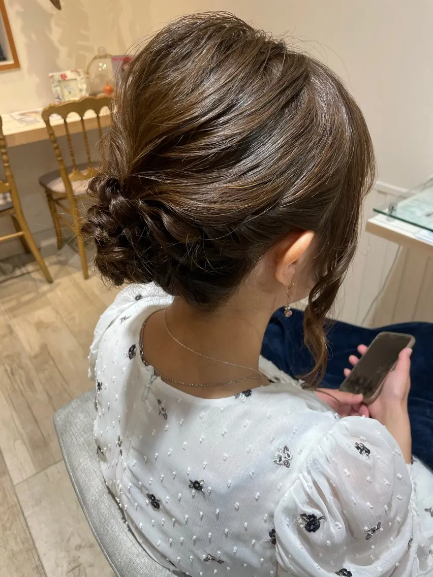 ロング ヘアアレンジ ヘアセット 大川 夏実のヘアスタイル