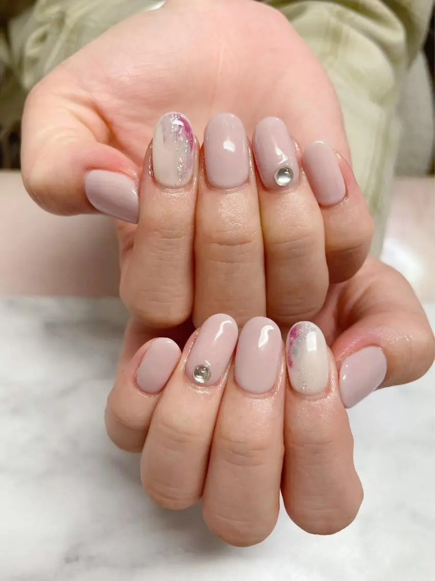 (オフ無料ケア込み)大人气💅定額コース1⃣️シンプルデザイン,カラー変更okの写真