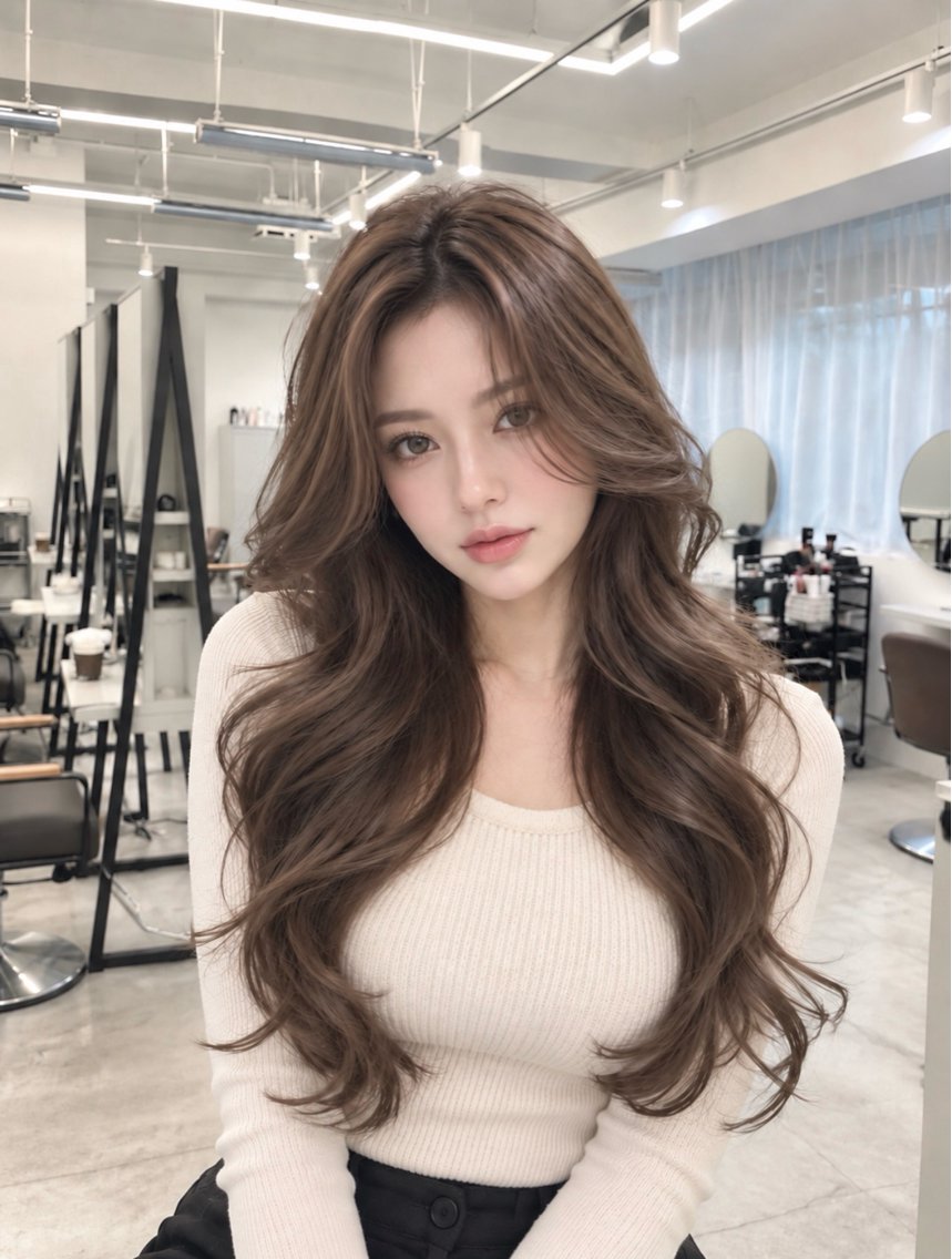 ロング 髪質改善 レイヤーカット 縮毛矯正 トリートメント 酸性ストレート カット ヘアカラー 縮毛矯正 トリートメント ✨毛髪診断で絶対綺麗 ✨美髪艶髪専門✨高浪のヘアスタイル