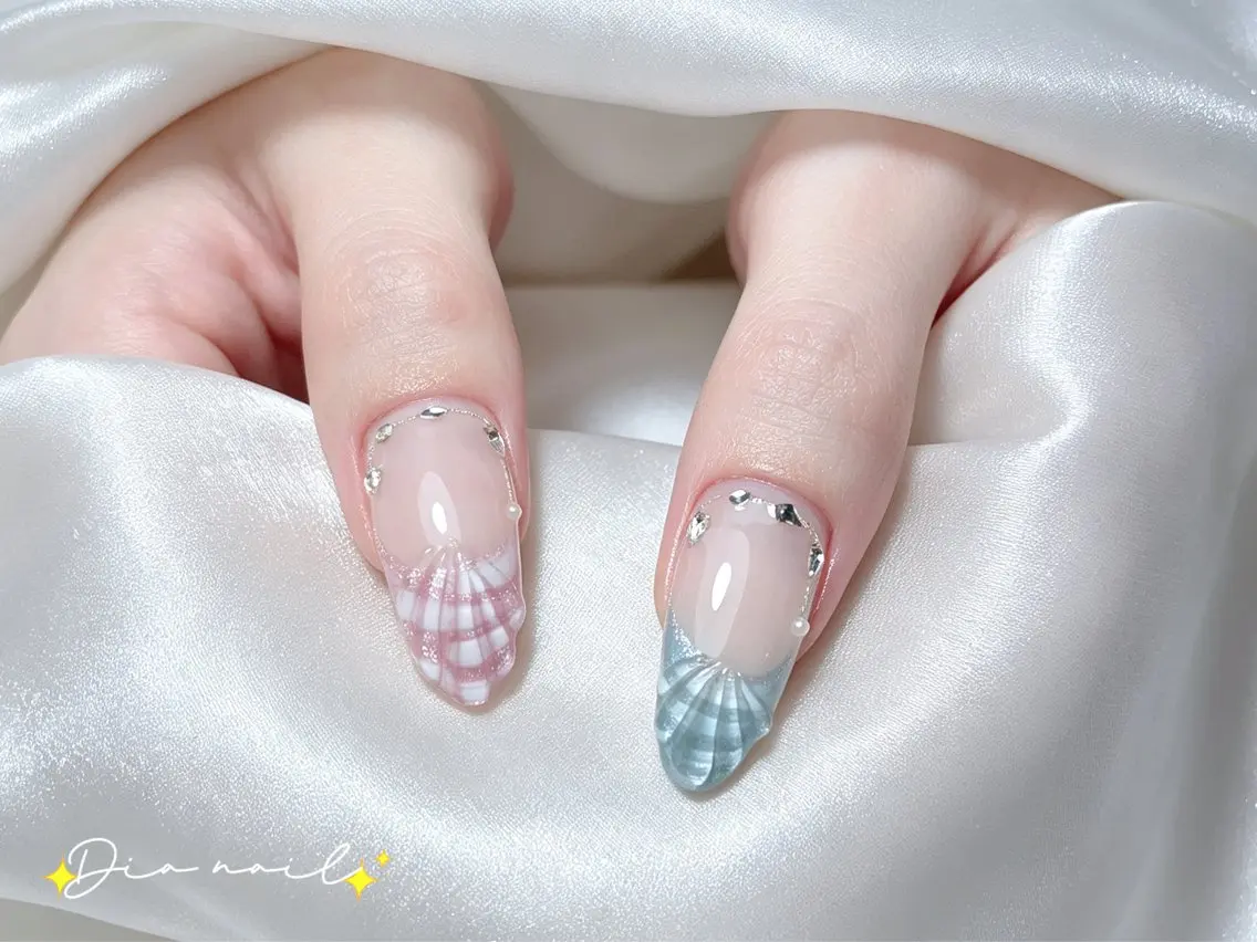 ネイル フットネイル 韓国ネイル レース マグネットネイル ニュアンスネイル ハンドネイル Dia nail サロンのネイルデザイン