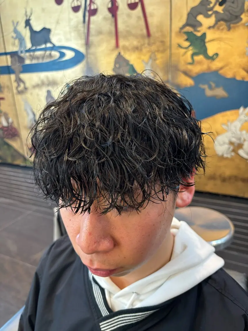 パーマ メンズ 【メンズ限定】原 唯登のヘアスタイル