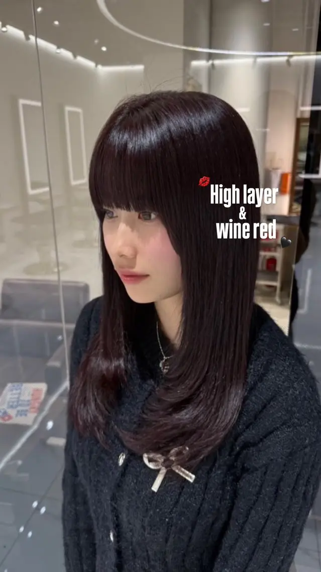 ロング ハイレイヤー レイヤーカット NANAMI／レイヤ ー／ワンホンヘアのヘアスタイル
