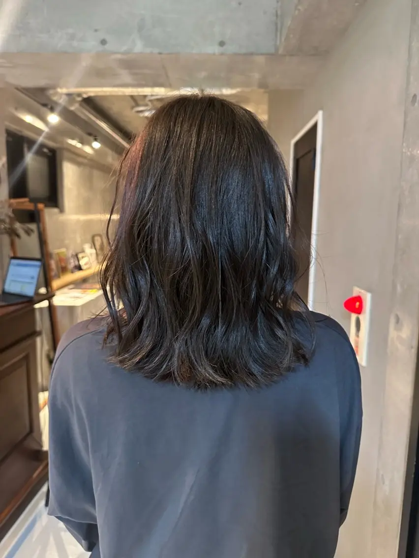 ミディアム カラー ヘアカラー トリートメント 前野 日奈のヘアスタイル