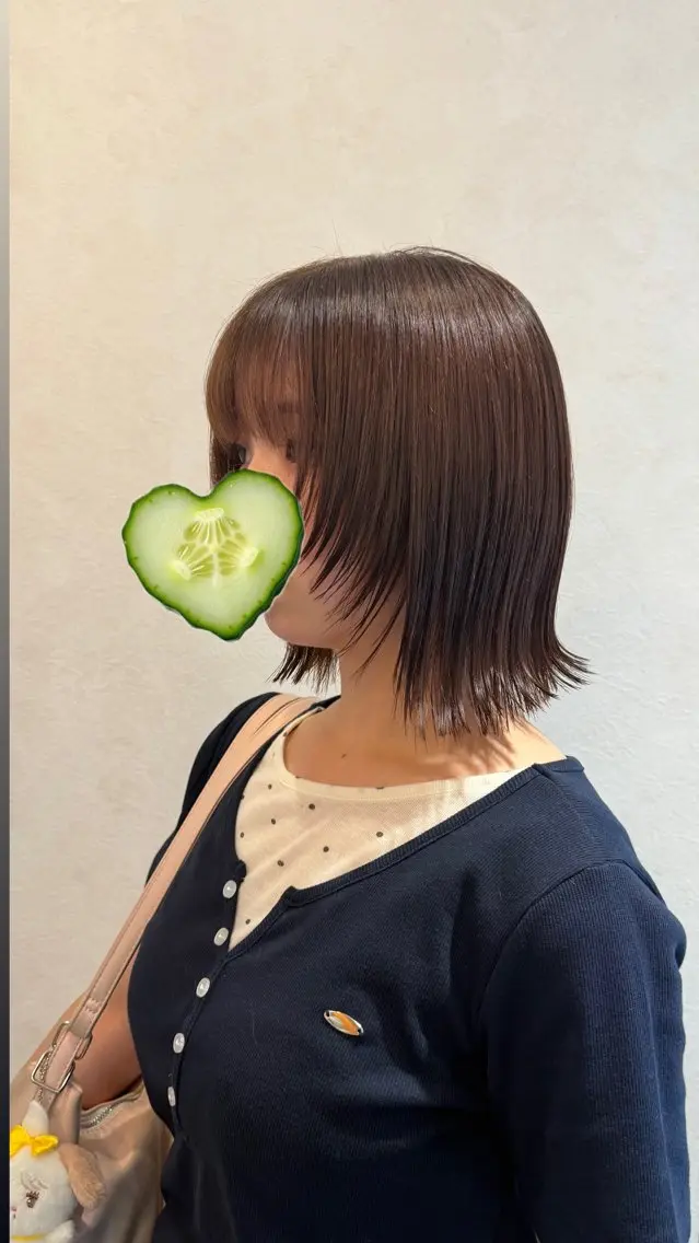 ミディアム カット ヘアカラー 松本 羅華のヘアスタイル