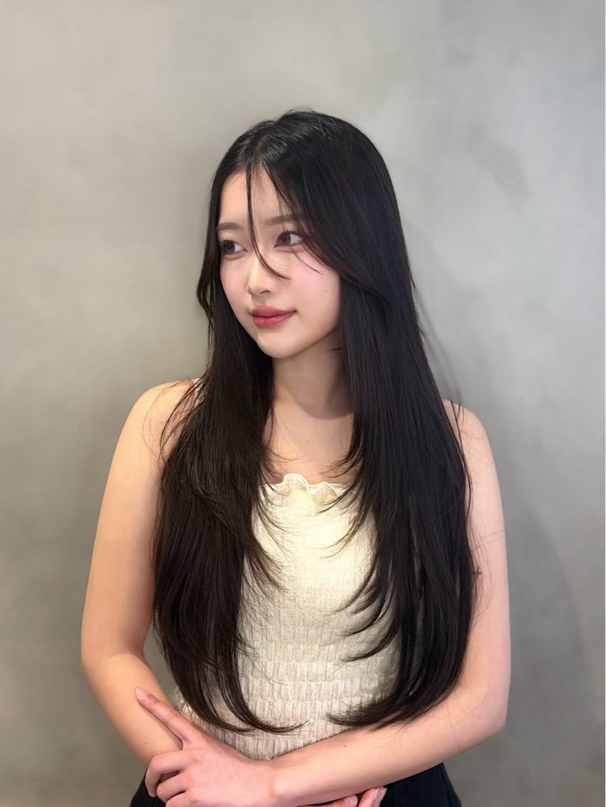 ロング カラー ヘアアレンジ ブリーチ ダブルカラー ブリーチなしカラー くびれヘア ハッシュカット 縮毛矯正 トリートメント ヘアセット ブリーチ毛対応美髪 矯正×レイヤー/二響のヘアスタイル