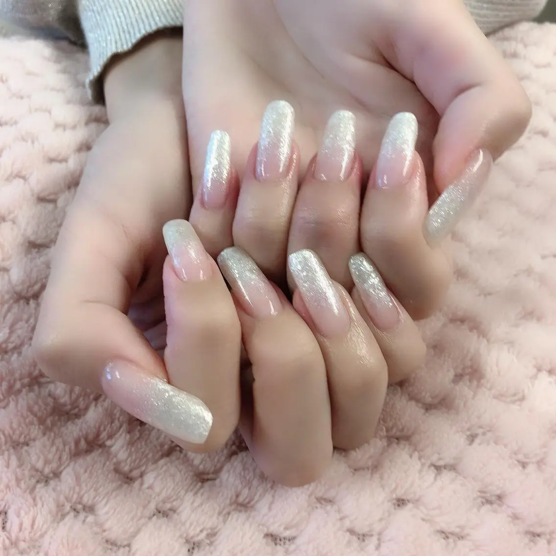 ネイル ラメ(グリッター) ラメグラデーション スカルプネイル ono megumiのネイルデザイン