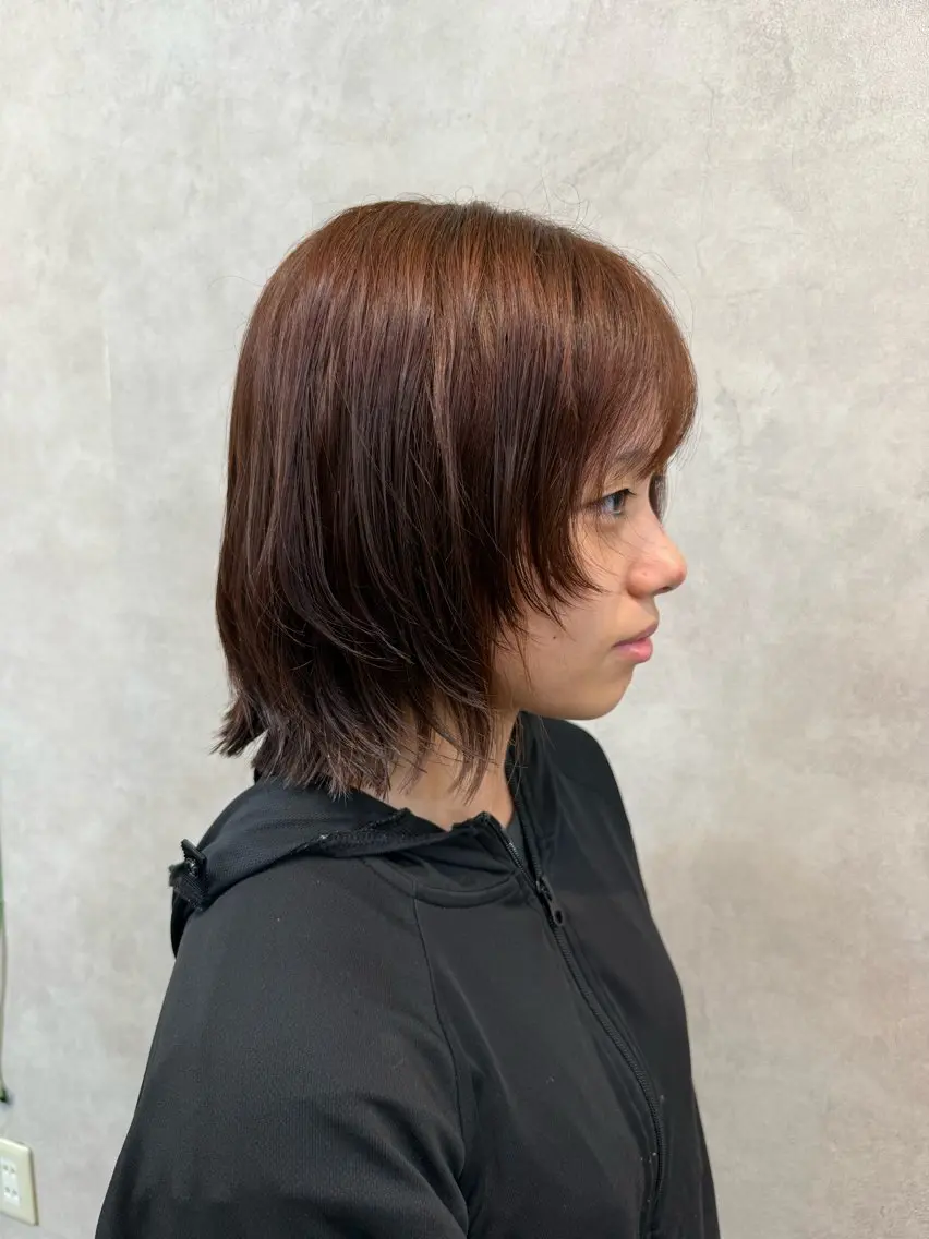 ショート カラー ボブレイヤー ボブ レイヤーカット カット ヘアカラー maco /カラー・縮毛矯正のヘアスタイル