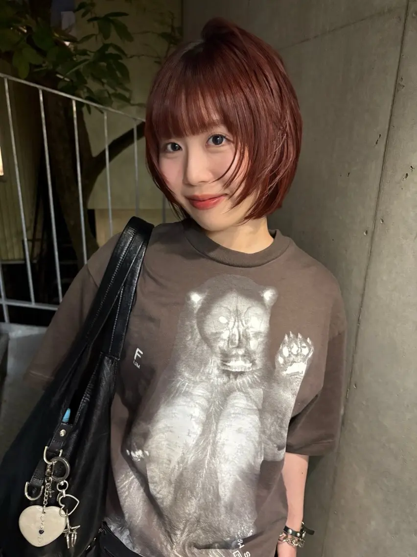 ショート カラー ボブレイヤー ボブ レイヤーカット カット ヘアカラー yuuna/ ハッシュカット🎀のヘアスタイル