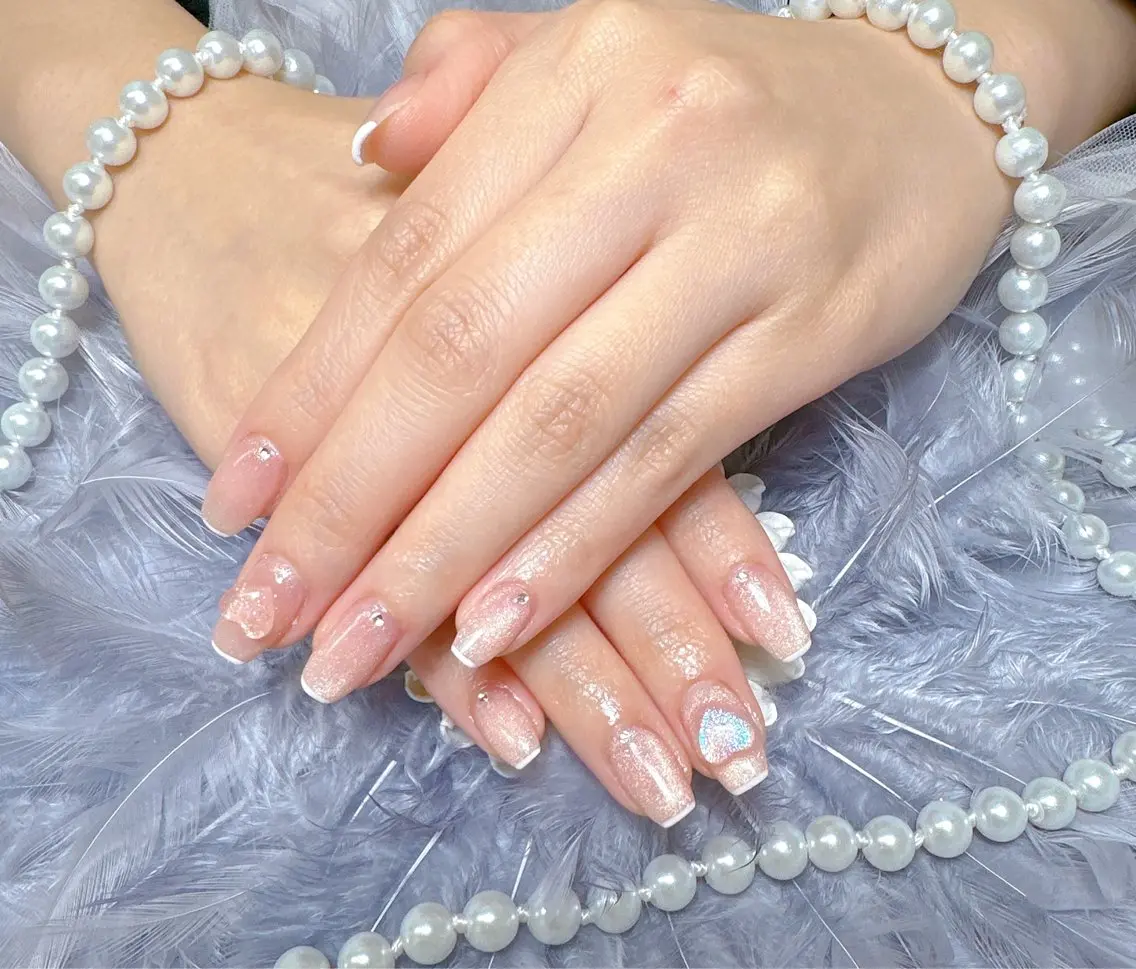 ネイル ハート マグネットネイル ハンドネイル Pretty Nail Salonのネイルデザイン