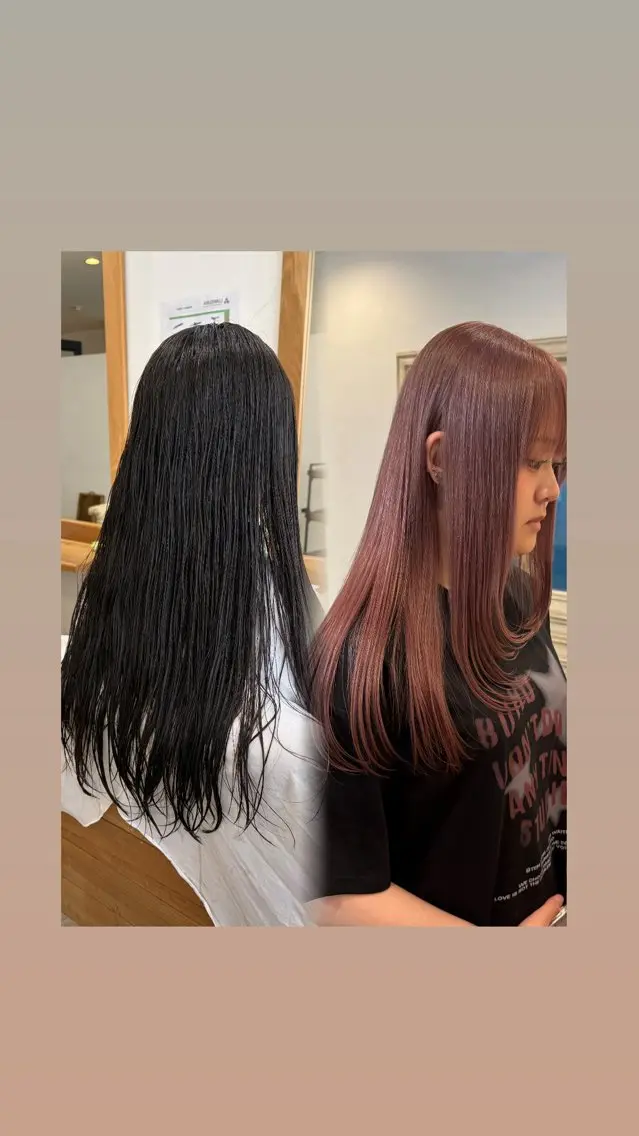 ロング ヘアカラー miyu カット・ハイトーンのヘアスタイル