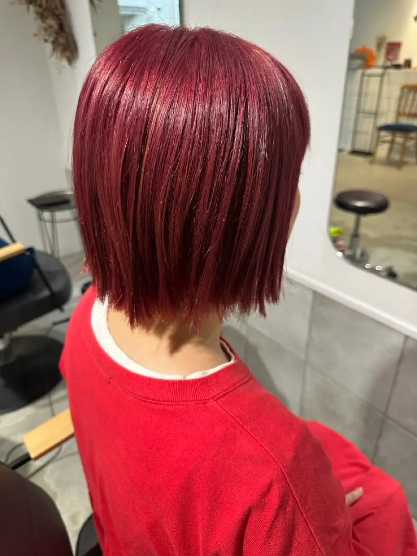 ミディアム ヘアカラー トリートメント あまがい はるのヘアスタイル