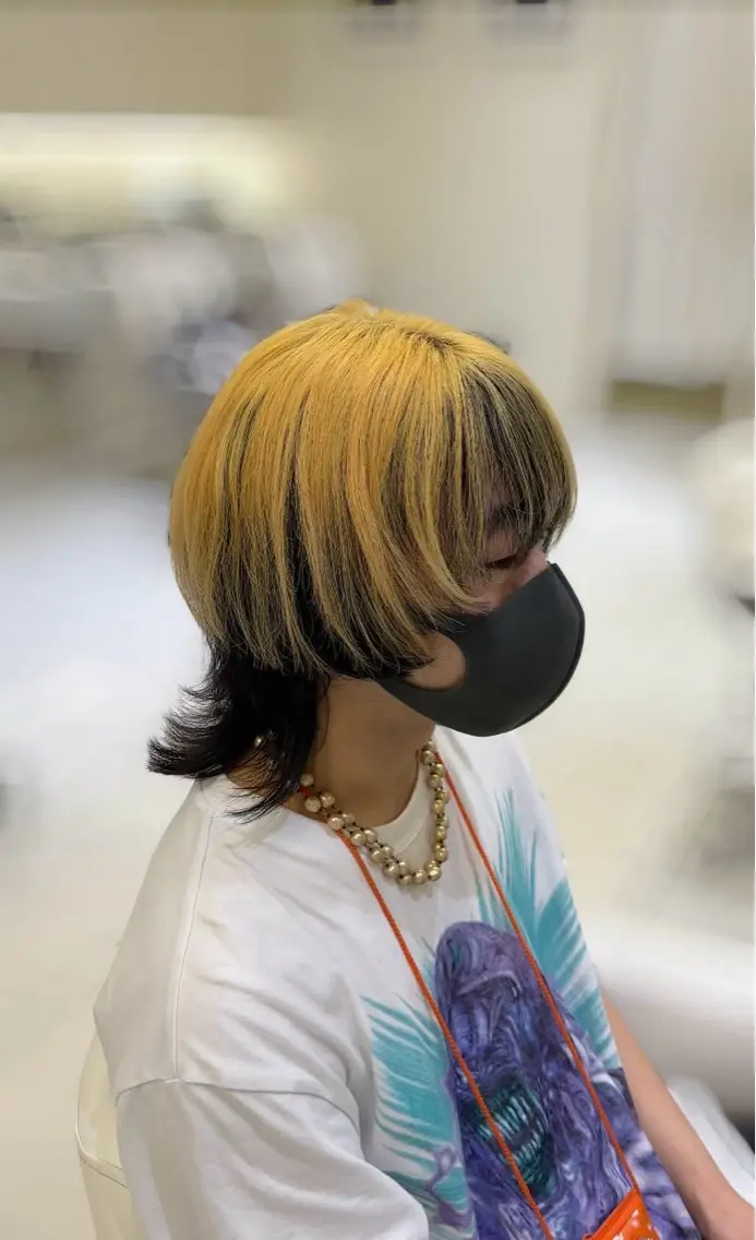 ミディアム カラー メンズ 🕊️ウルフカット 🕊️イオ🕊️のヘアスタイル