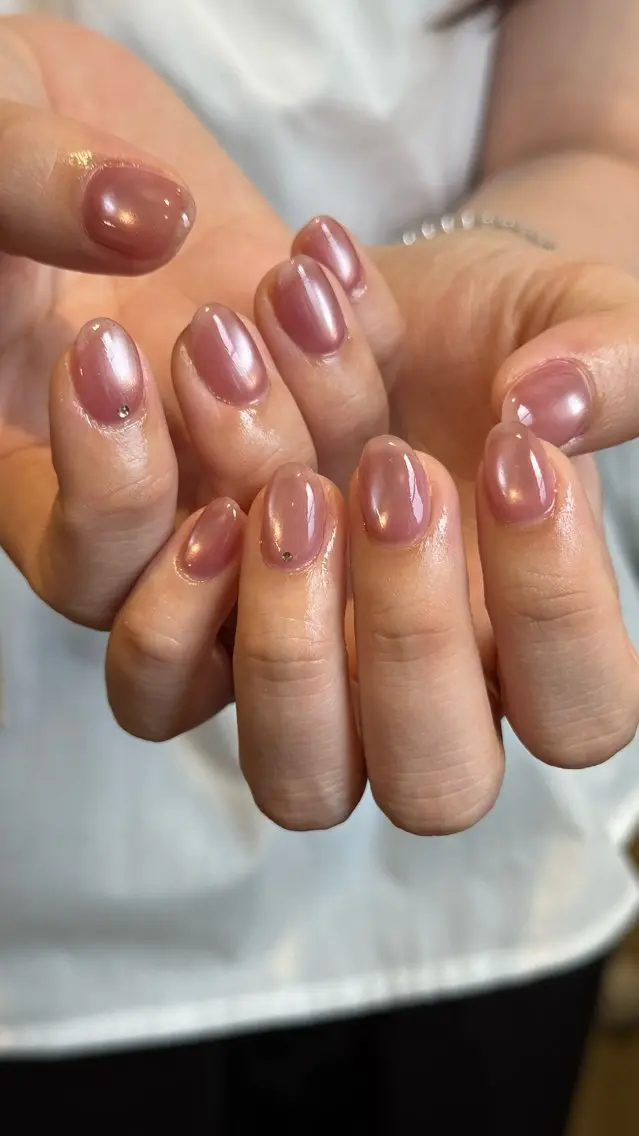 ネイル マグネットネイル ニュアンスネイル シンプルネイル ハンドネイル Nail Salon Luanaのネイルデザイン