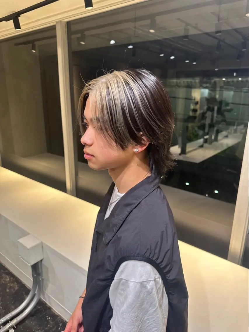 カラー メンズ メンズブリーチ ブリーチ 🔅モデル様募集中 🔅にしやまゆいのヘアスタイル