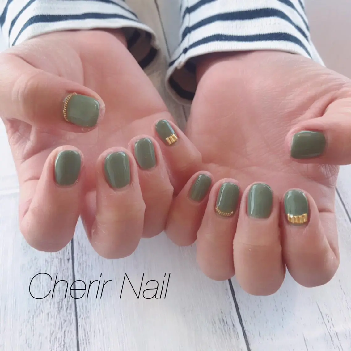 ネイル アートネイル カジュアル ワンカラーネイル シンプルネイル Cherirnail kaoriのネイルデザイン