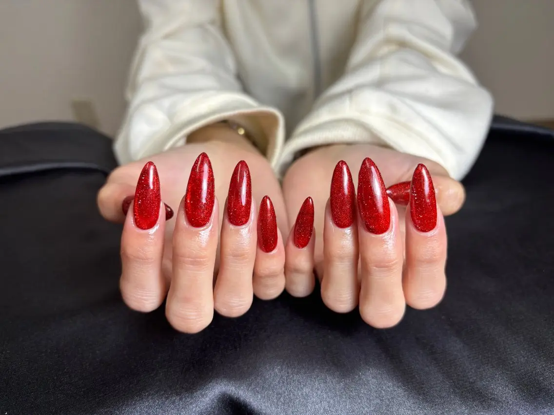 ネイル ブラウン チークネイル 桜ネイル 長さ出し フットネイル ハンドネイル XIINH NAIL SALONのネイルデザイン