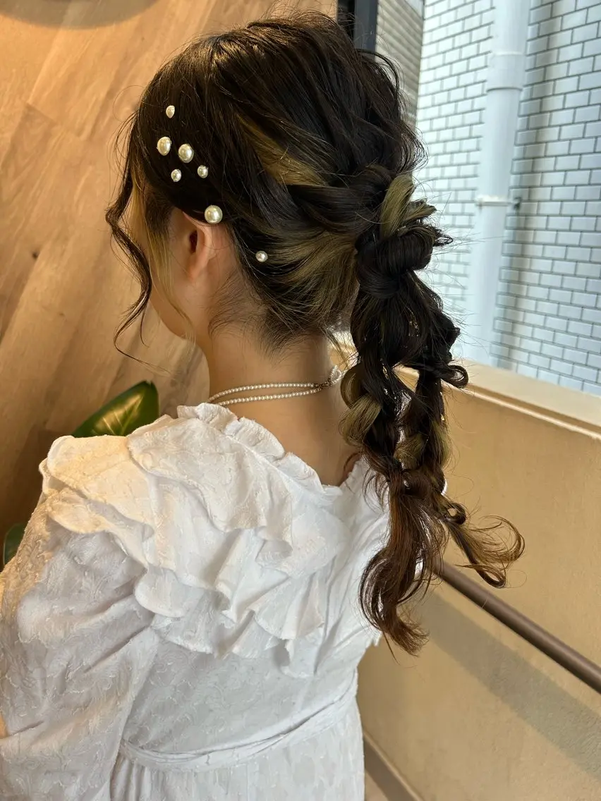 ロング ヘアアレンジ 結婚式・ブライダル SHANTi 飯塚 ヘアセット/髪質改善のヘアスタイル