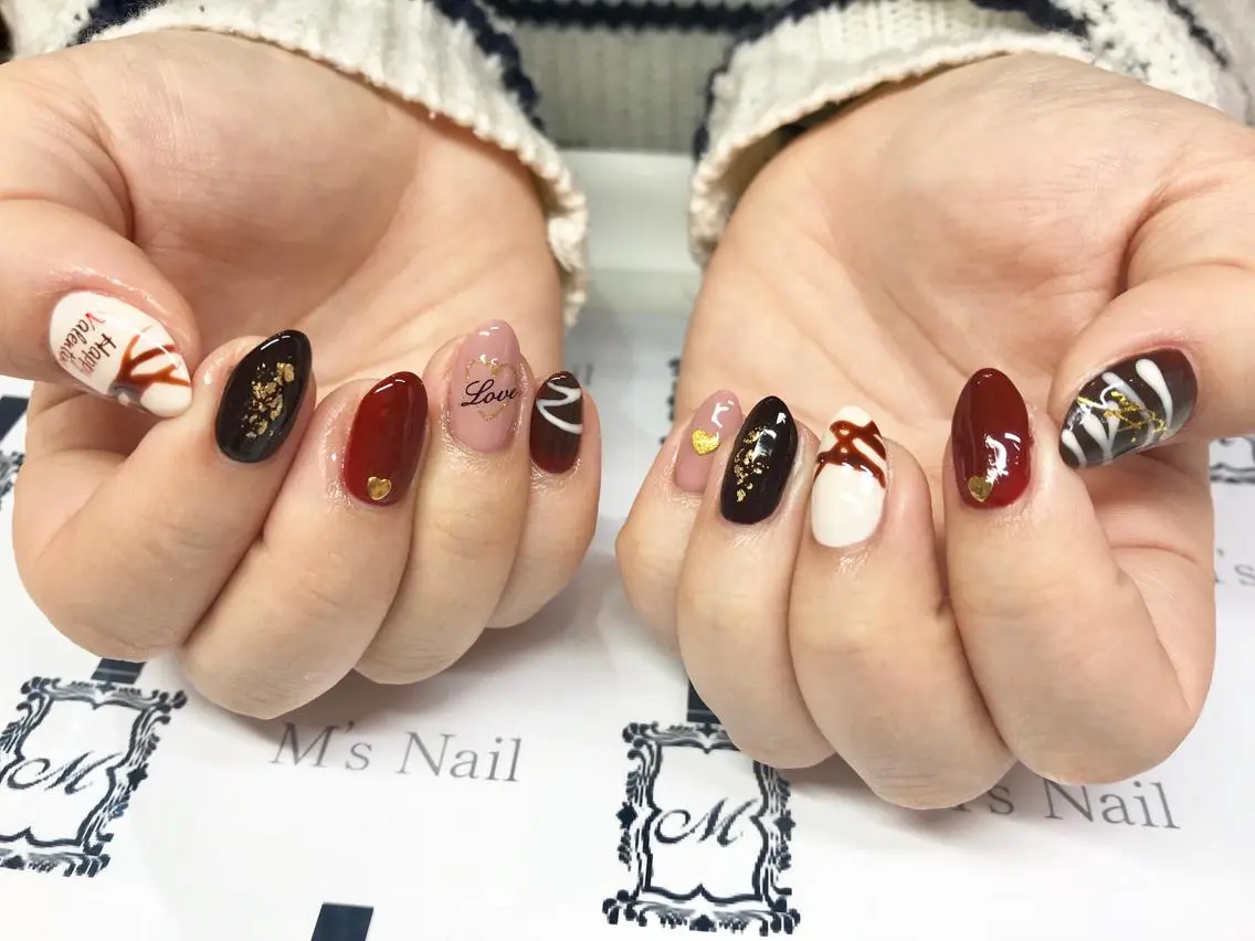 ネイル バレンタイン M's nail ..高幡不動のネイルデザイン