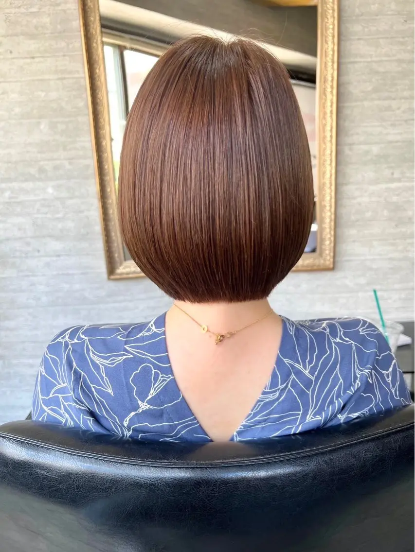 ミディアム カラー ボブ 河原 明矢のヘアスタイル