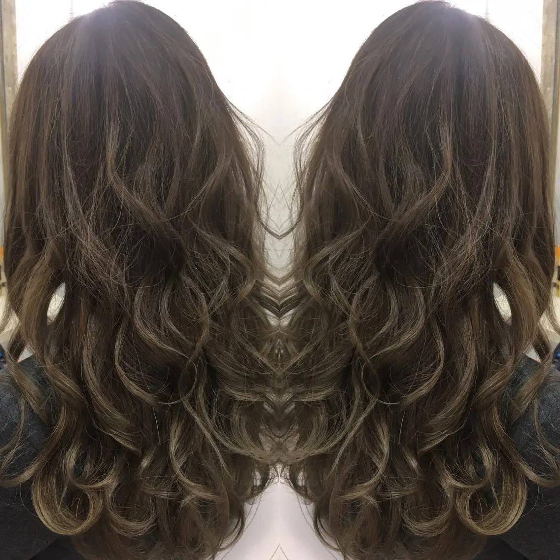 セミロング ロング カラー 髪質改善 中川 翔のヘアスタイル