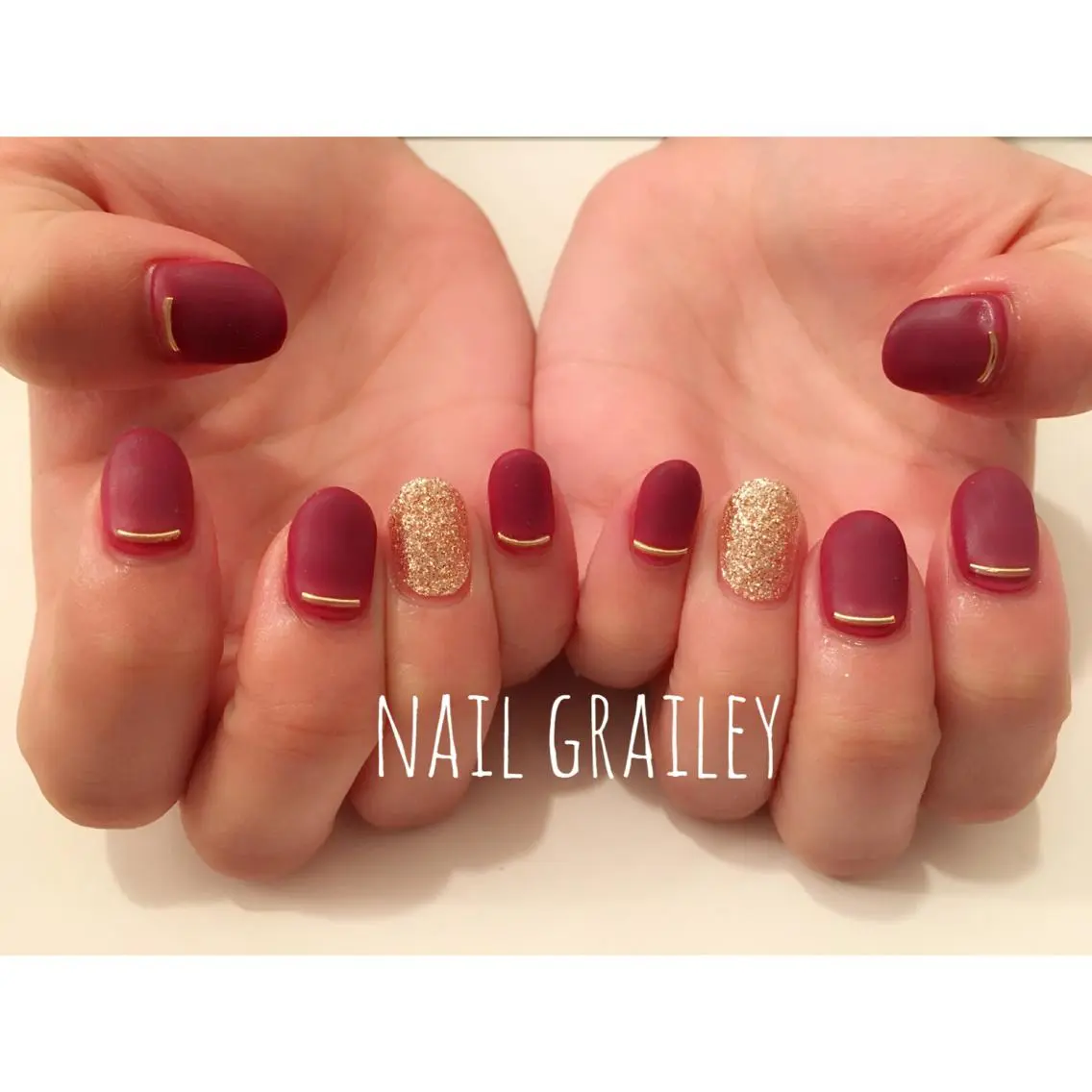 ネイル ラメ(グリッター) ワンカラーネイル nail makoのネイルデザイン