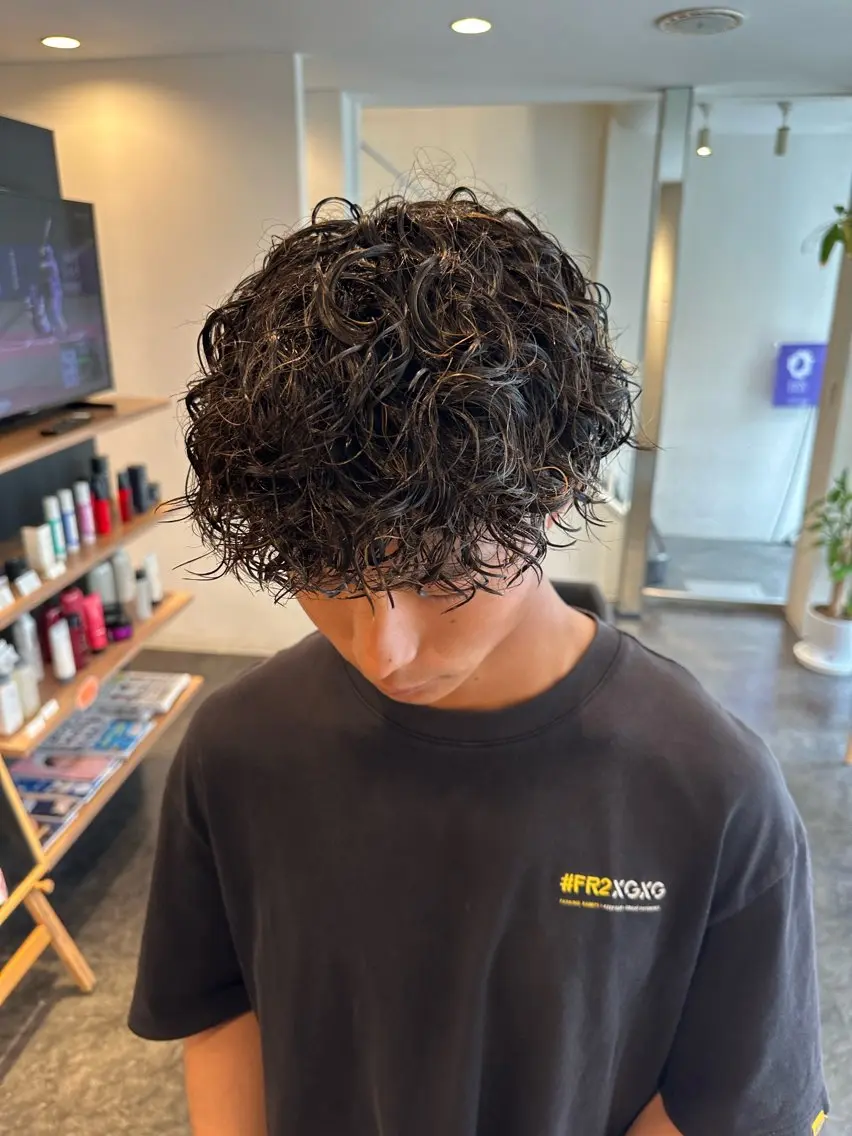 パーマ メンズ メンズパーマ 💈メンズサロン ルーズパーマ大募集のヘアスタイル