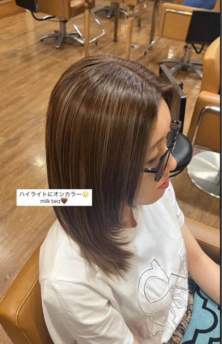 ミディアム カラー ヘアカラー 🌿たかはし ゆいな 🌿のヘアスタイル