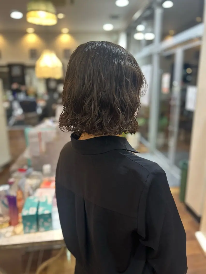 ミディアム カット パーマ お悩み、似合わせ提案 将真のヘアスタイル