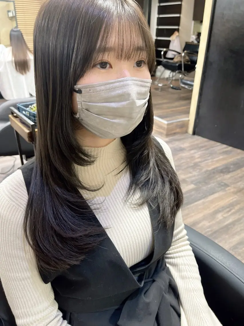 ロング ヘアアレンジ ハイレイヤー レイヤーカット カット トリートメント 学割有り/清楚/韓国 風/レイヤー/拓朗のヘアスタイル