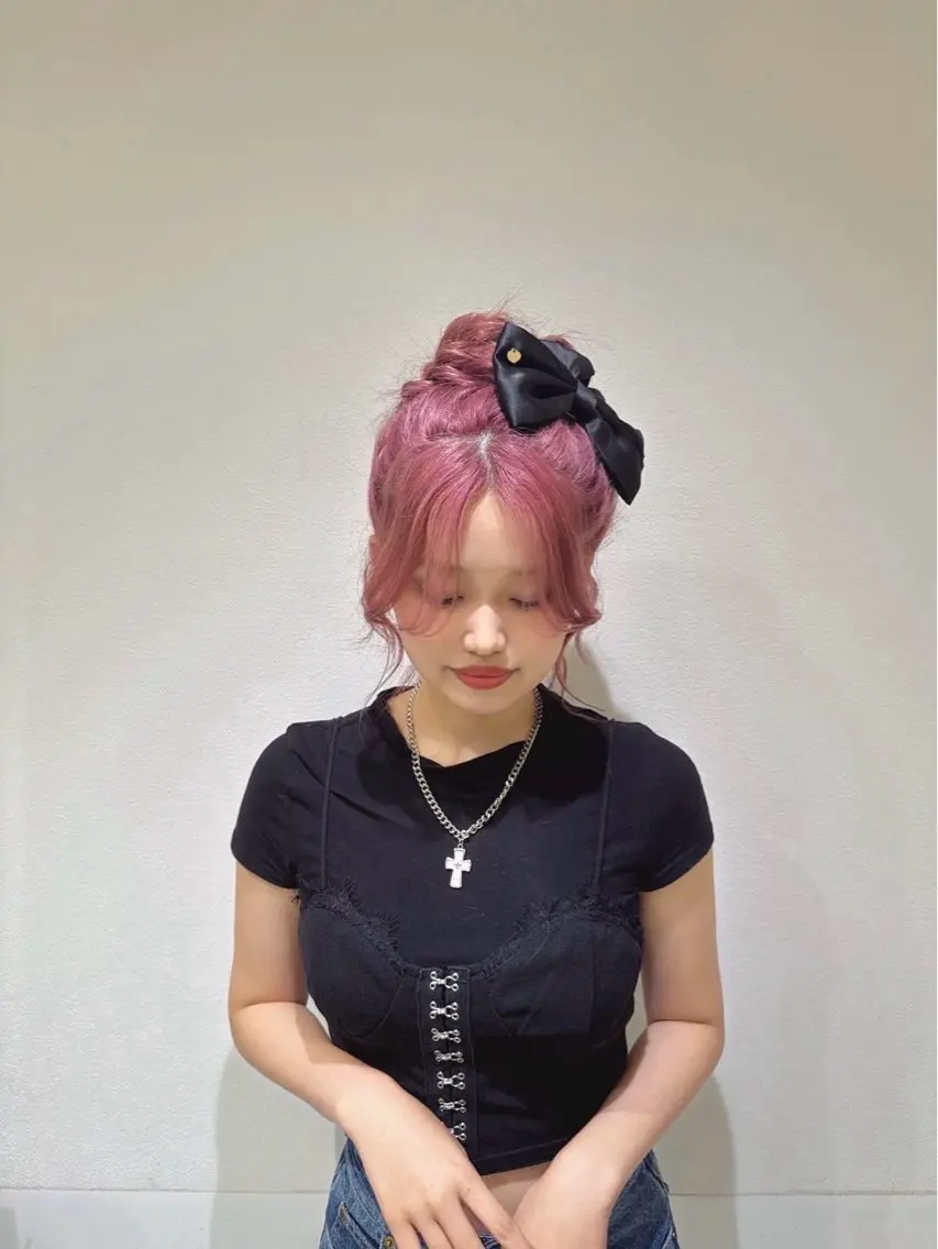 ロング ヘアアレンジ お団子ヘア 浴衣 桜新町/ Mea⭐︎のヘアスタイル