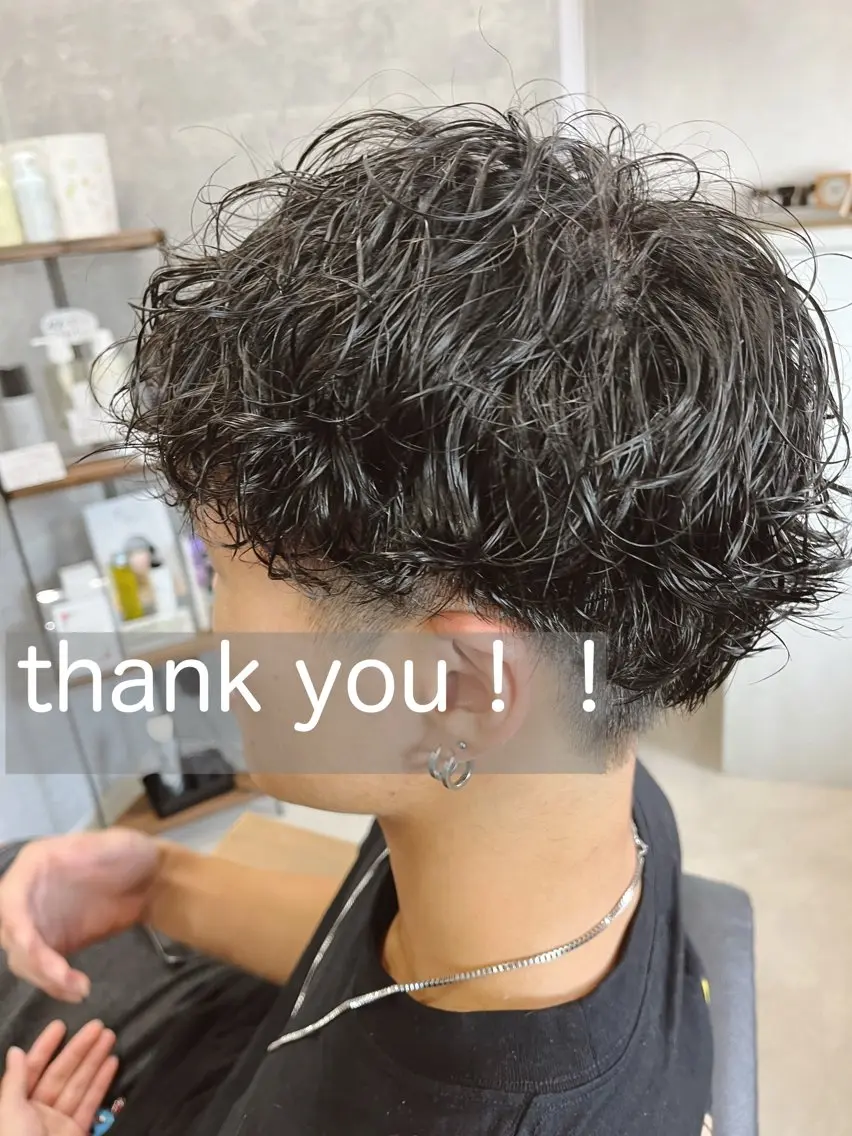 ショート パーマ メンズ ヤマモト ヒロミのヘアスタイル