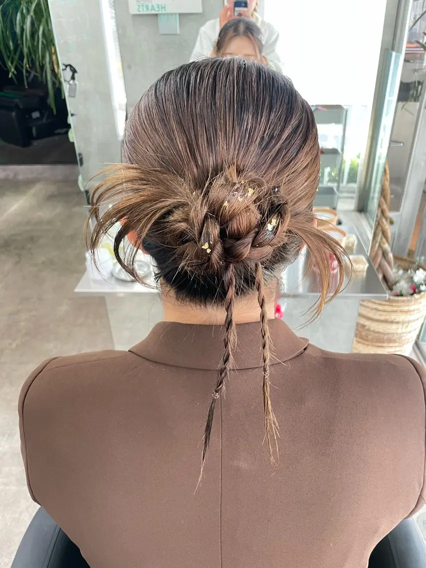 ヘアアレンジ ヘアセット 速水 ゆきののヘアスタイル