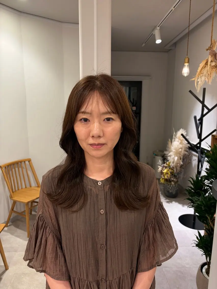セミロング カラー ブラウンカラー モカブラウン ヘアカラー yu riのヘアスタイル
