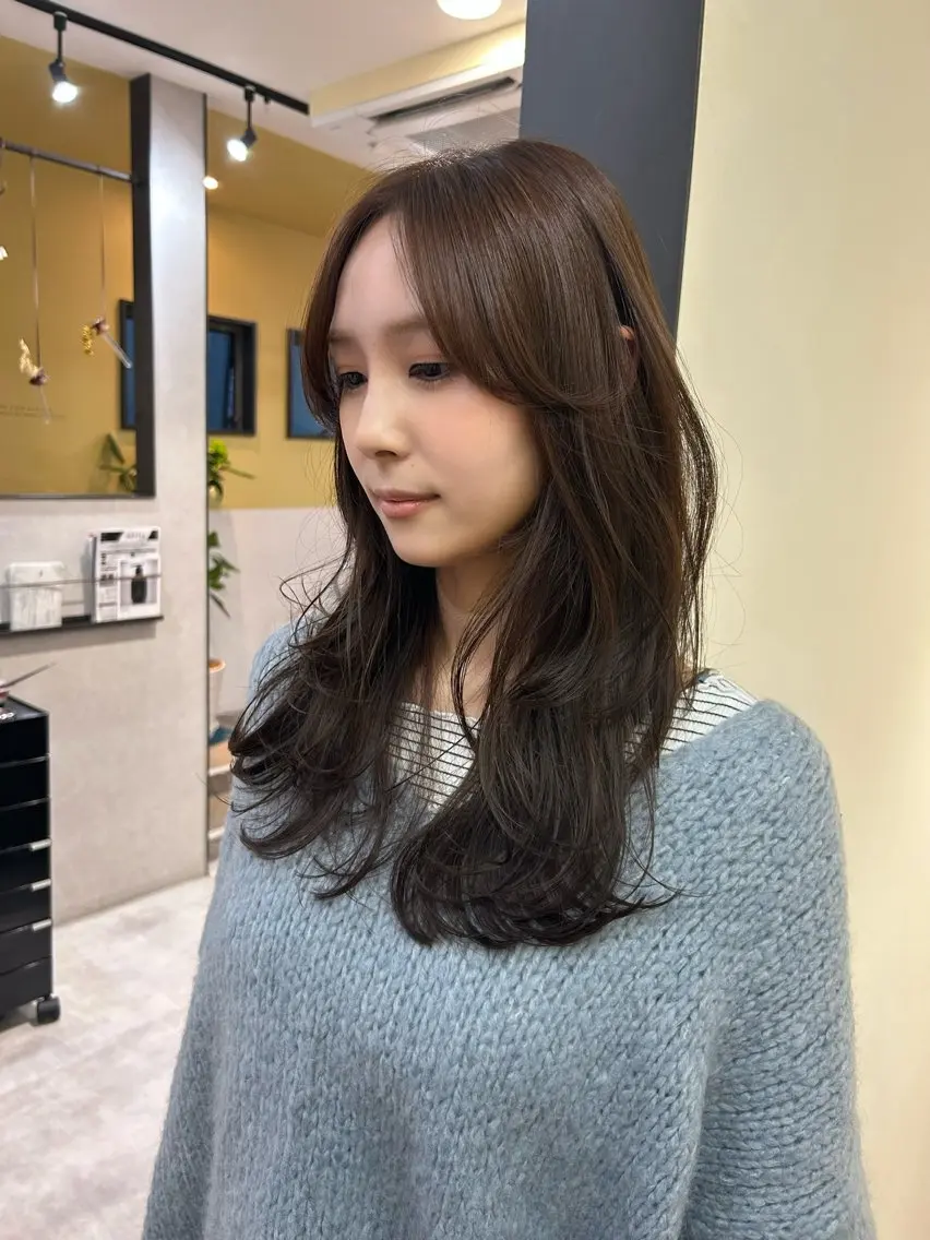 ロング カラー ベージュカラー ブラウンカラー ブラウンベージュ ナチュラルブラウン カット ヘアカラー トリートメント hubhair レイヤー/透明感のヘアスタイル