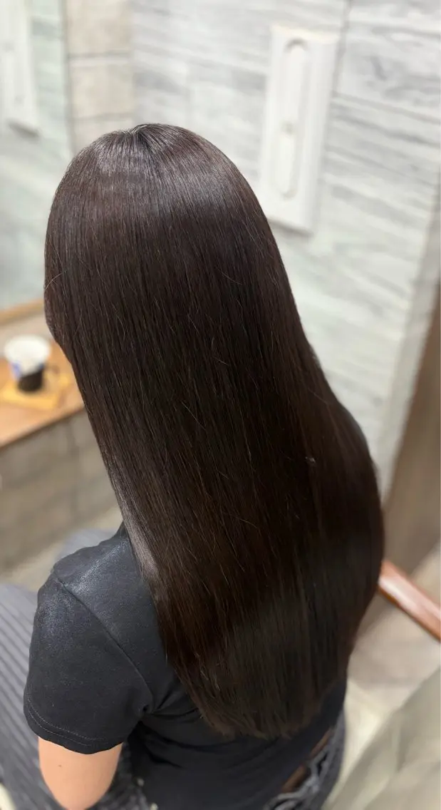 ロング カラー ブラウンカラー ロング カット ヘアカラー トリートメント 大阪梅田/ CHISAKI🎀のヘアスタイル